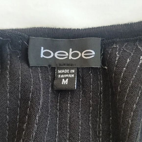 Bebe Black Sequins Minidress Y2K - Picture 5 of 11